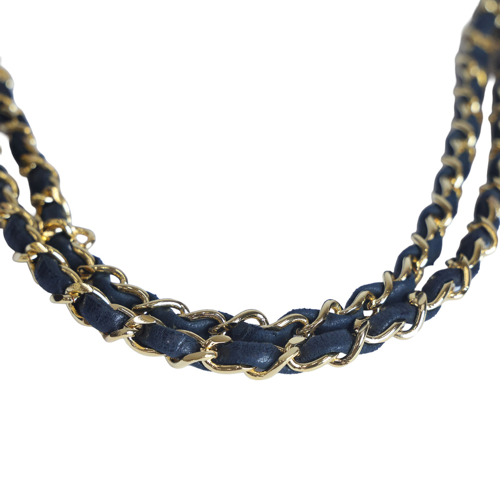 Preowned CHANEL Vintage Classic 11.12 (Medium Double Flap) Handbag A01112 Black Gold Hardware 0XXXXX2 | Luxe Again Maison