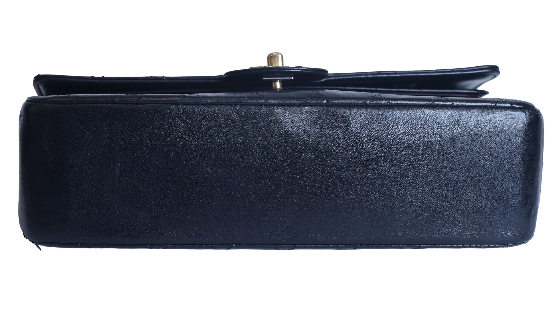 Preowned CHANEL Vintage Classic 11.12 (Medium Double Flap) Handbag A01112 Black Gold Hardware 0XXXXX2 | Luxe Again Maison