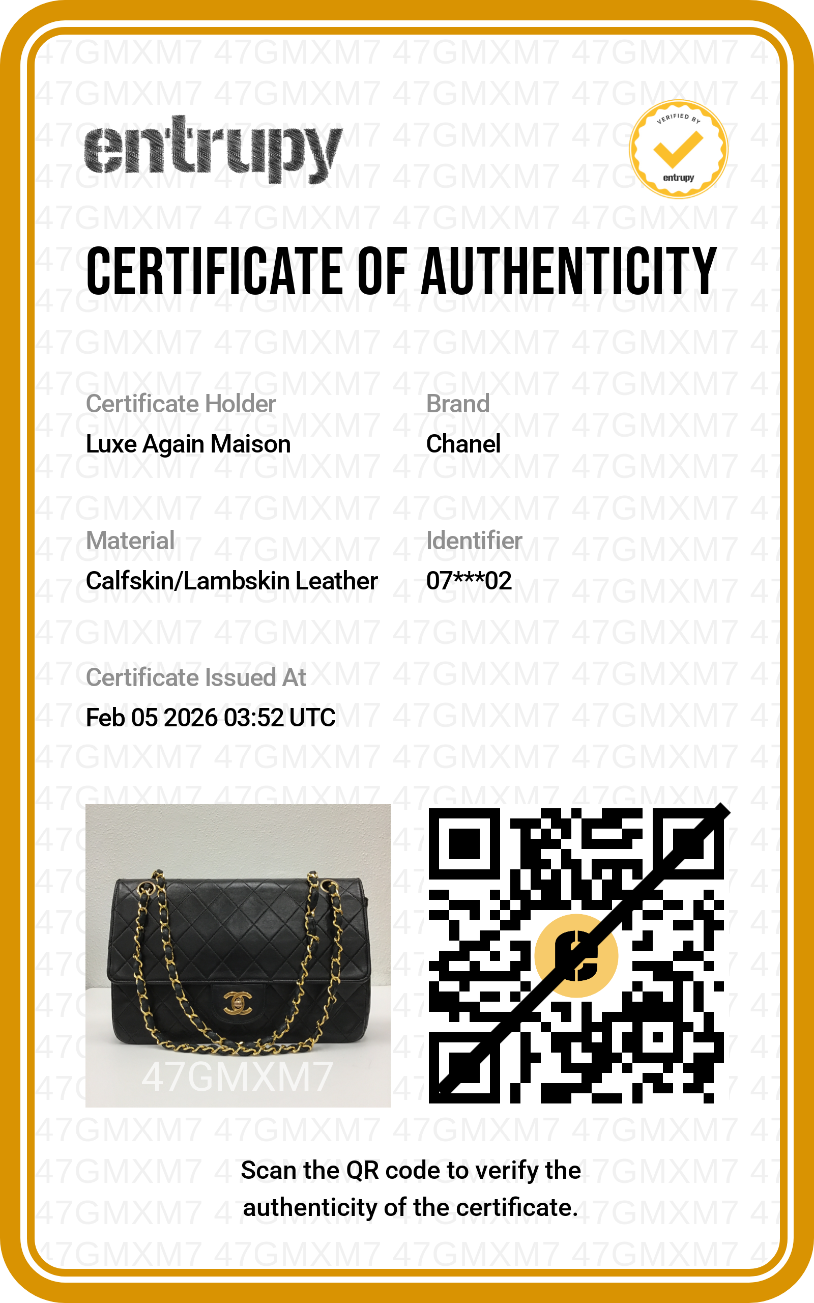 Preowned CHANEL Vintage Classic 11.12 (Medium Double Flap) Handbag A01112 Black Gold Hardware 0XXXXX2 | Luxe Again Maison