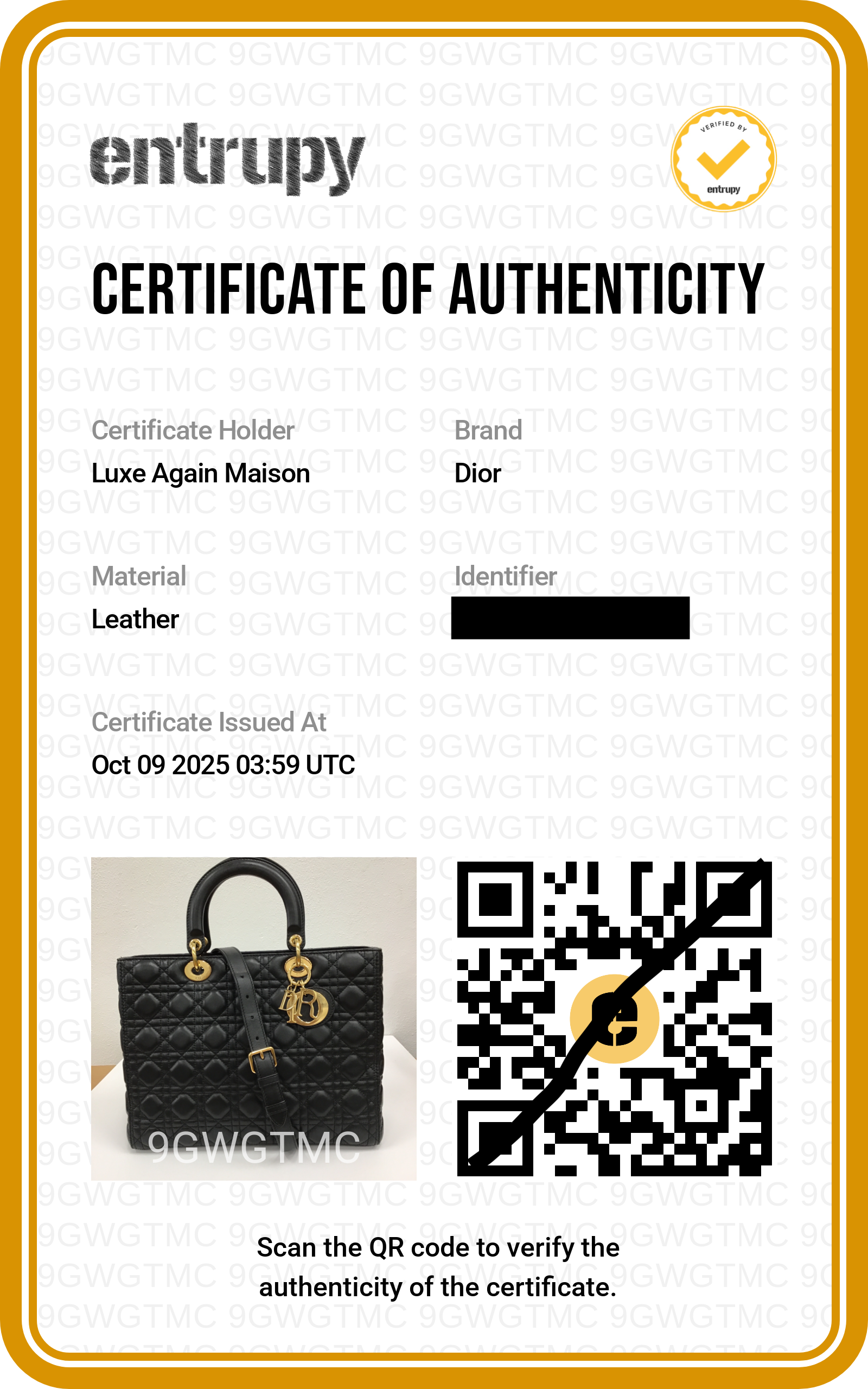 CHRISTIAN DIOR Lady Dior Cannage Leather Gold Hardware Black Large