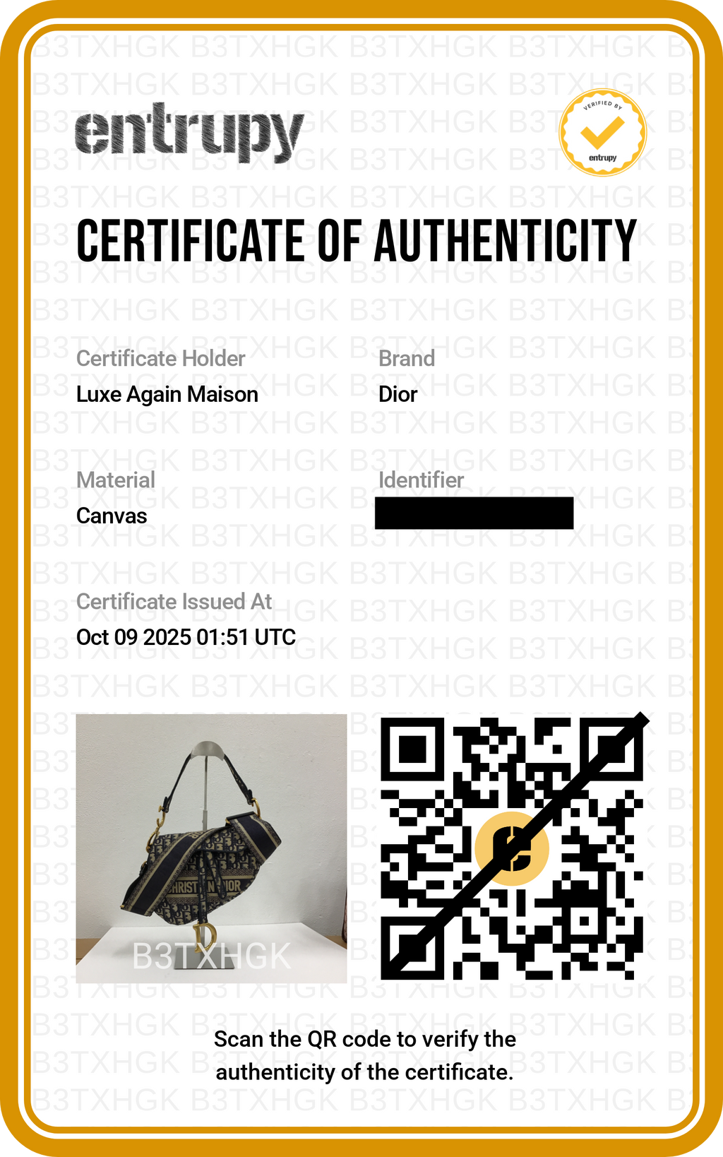 Preloved CHRISTIAN DIOR Saddle Bag Blue Dior Oblique Embroidery | Luxe Again Maison