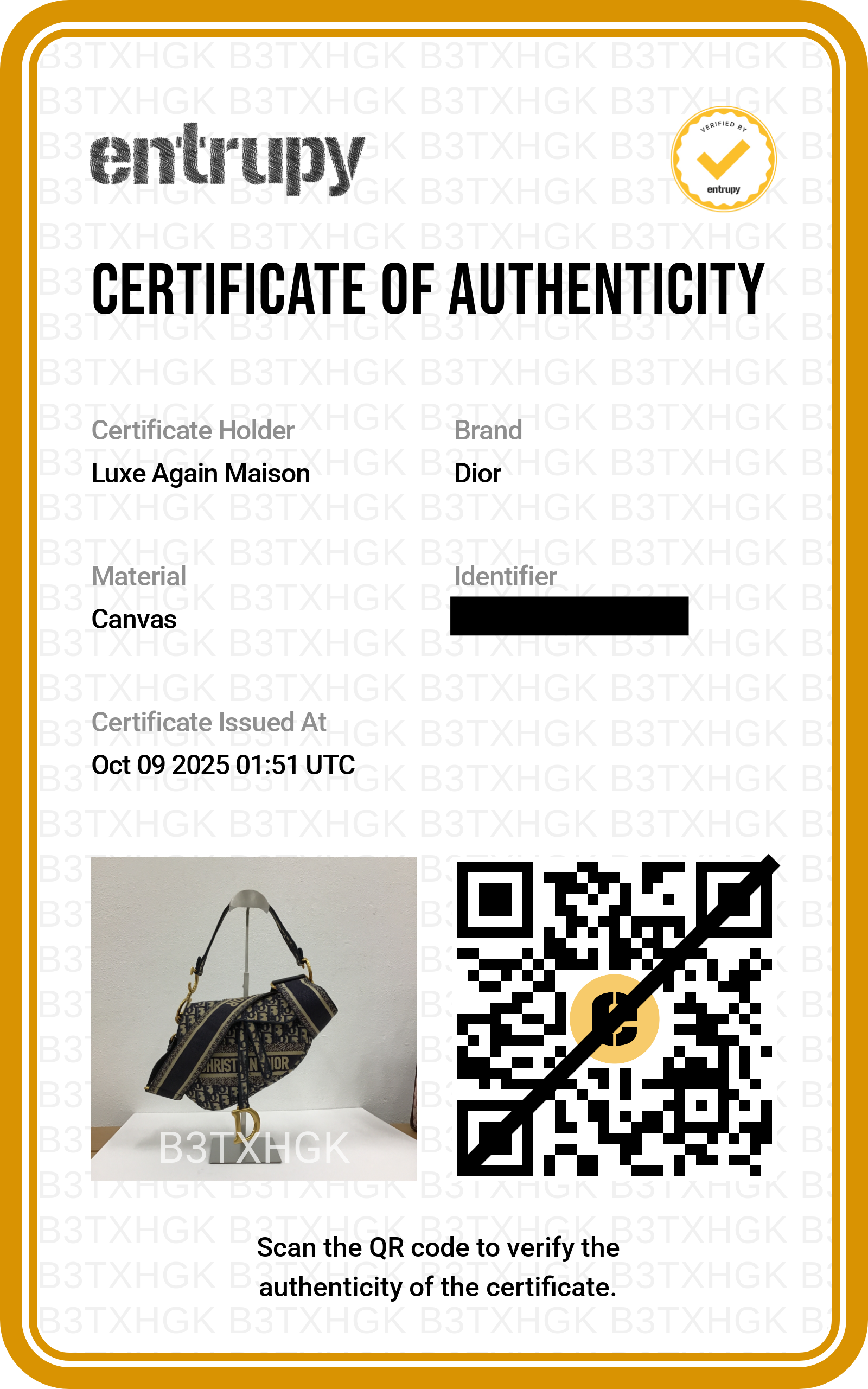 Preloved CHRISTIAN DIOR Saddle Bag Blue Dior Oblique Embroidery | Luxe Again Maison