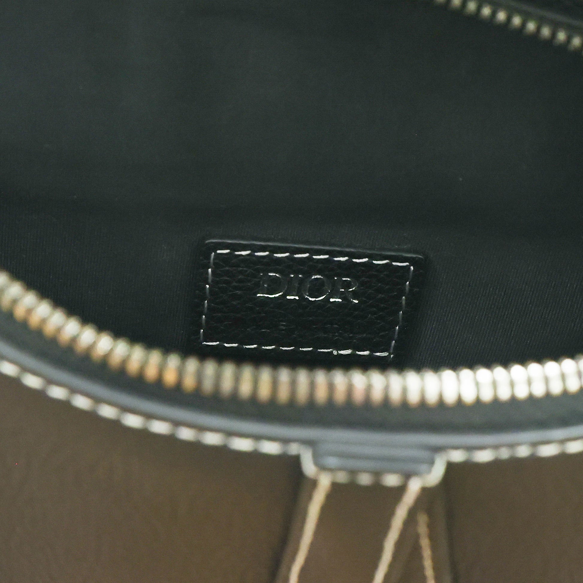 Preloved Christian Dior Black Grained Calfskin Saddle Bag | Luxe Again Maison