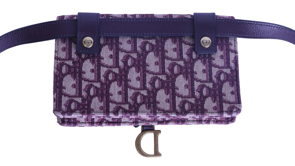 Preloved CHRISTIAN DIOR Dior Trotter Saddle Waist Bag Burgundy | Luxe Again Maison