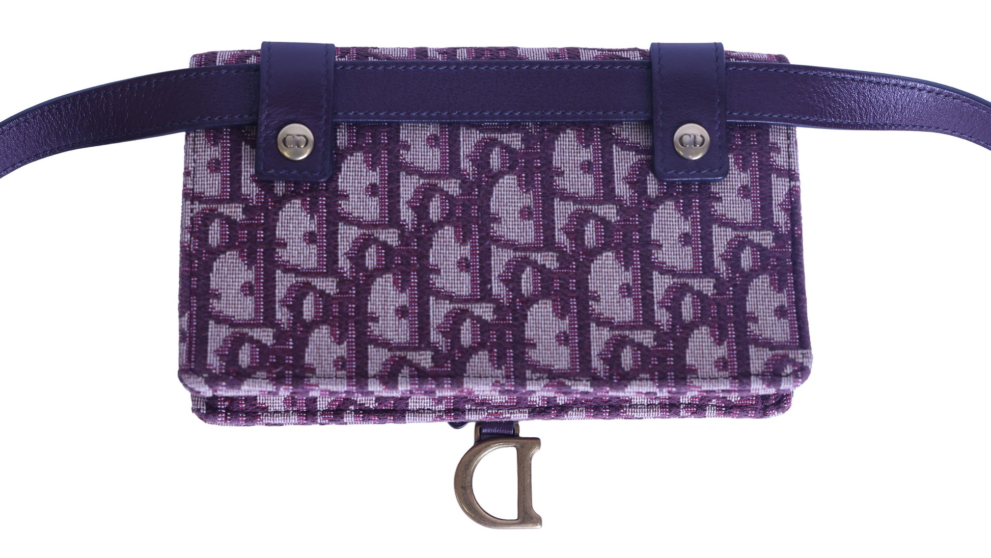 Preloved CHRISTIAN DIOR Dior Trotter Saddle Waist Bag Burgundy | Luxe Again Maison