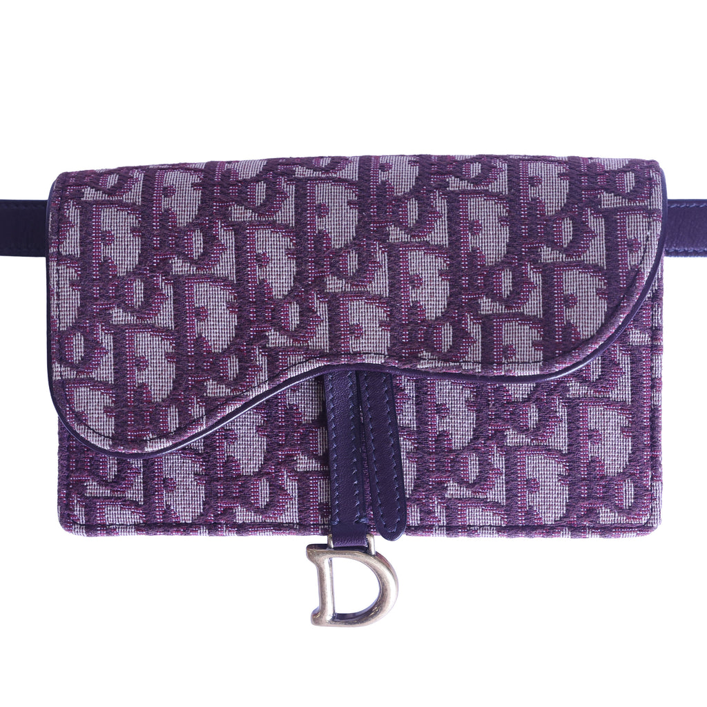 Preloved CHRISTIAN DIOR Dior Trotter Saddle Waist Bag Burgundy | Luxe Again Maison