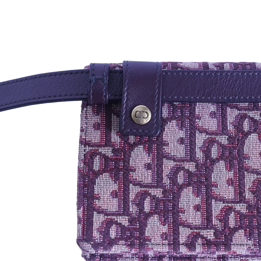 Preloved CHRISTIAN DIOR Dior Trotter Saddle Waist Bag Burgundy | Luxe Again Maison
