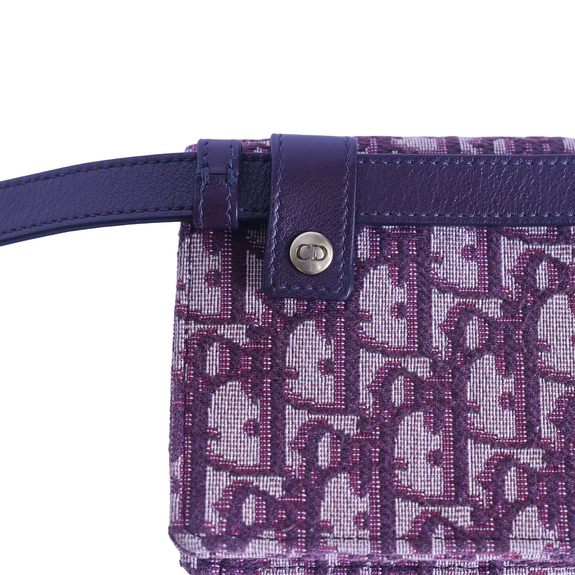 Preloved CHRISTIAN DIOR Dior Trotter Saddle Waist Bag Burgundy | Luxe Again Maison