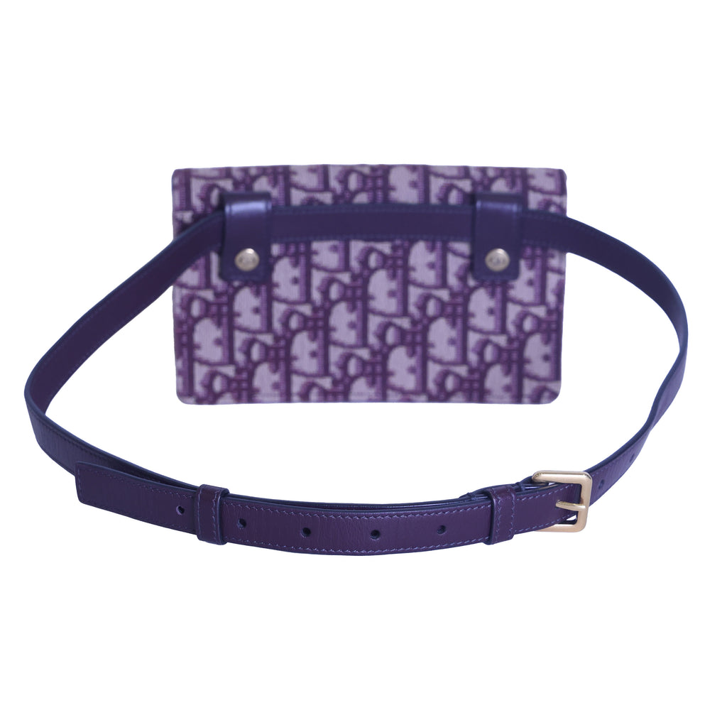 Preloved CHRISTIAN DIOR Dior Trotter Saddle Waist Bag Burgundy | Luxe Again Maison