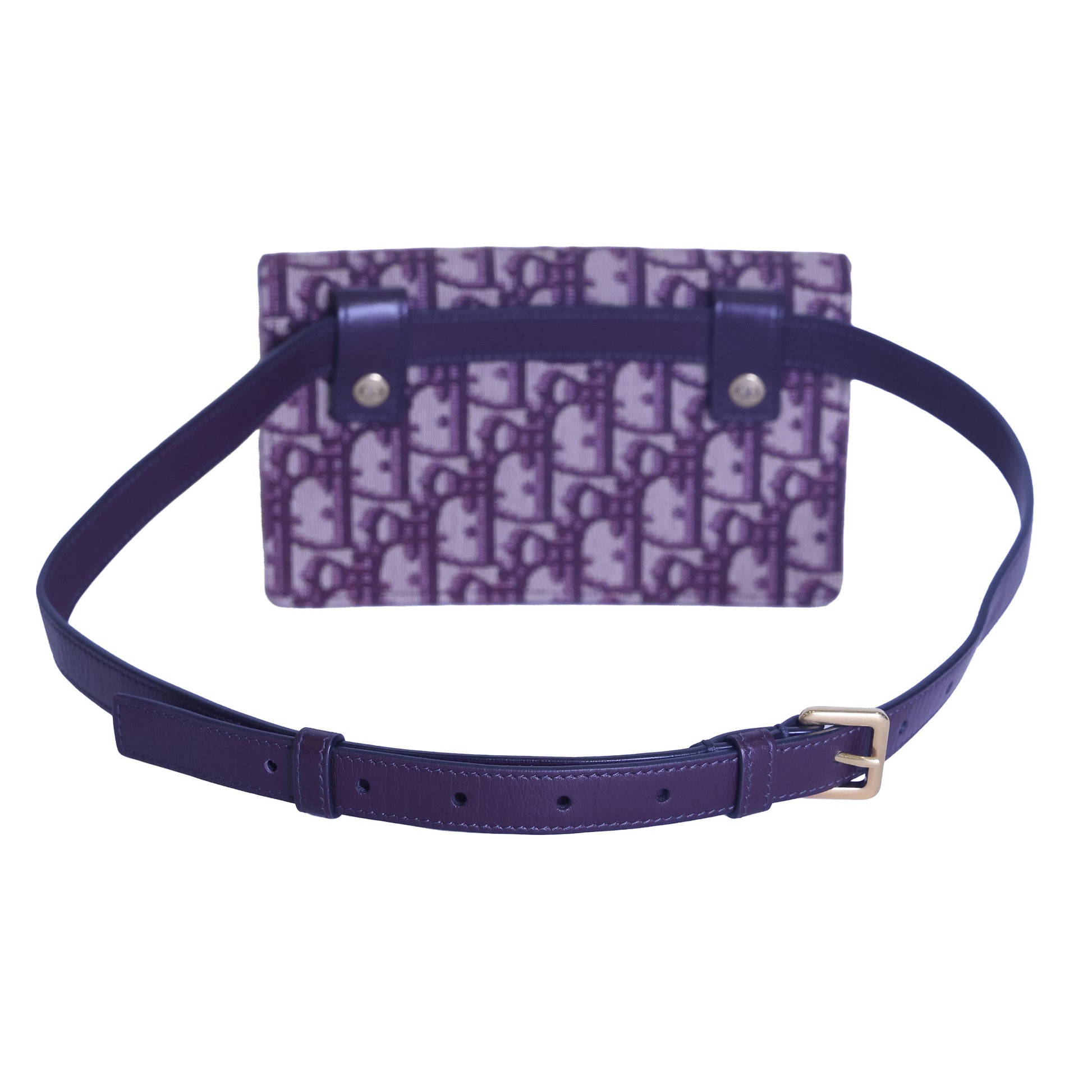 Preloved CHRISTIAN DIOR Dior Trotter Saddle Waist Bag Burgundy | Luxe Again Maison