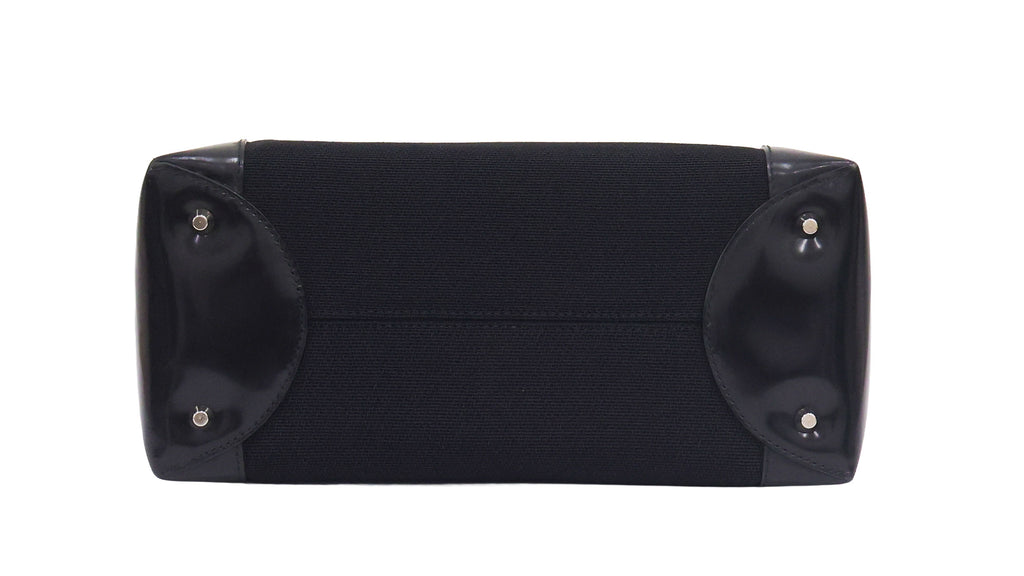 Preloved CHRISTIAN DIOR Lady Dior Canvas Leather Black Medium | Luxe Again Maison