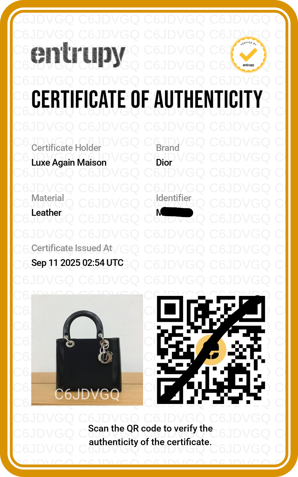 Preloved CHRISTIAN DIOR Lady Dior Canvas Leather Black Medium | Luxe Again Maison