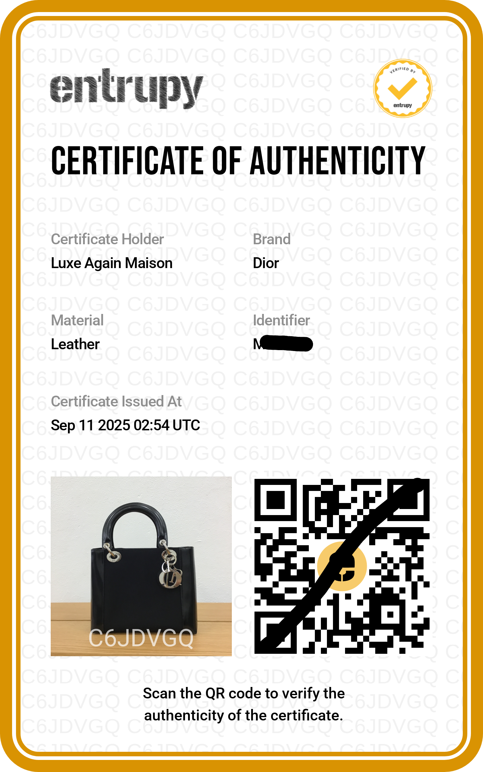 Preloved CHRISTIAN DIOR Lady Dior Canvas Leather Black Medium | Luxe Again Maison