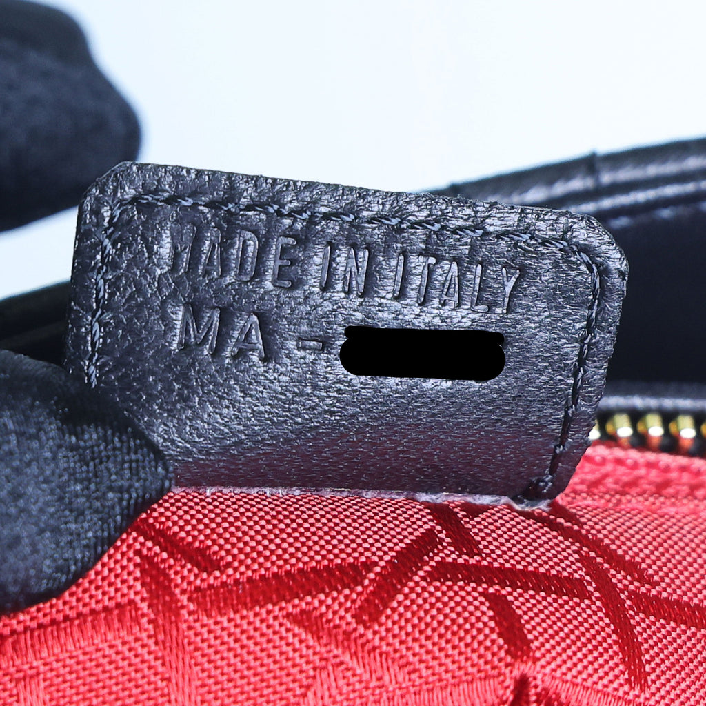 Preowned CHRISTIAN DIOR Lady Dior Cannage Leather Gold Hardware Black Medium | Luxe Again Maison