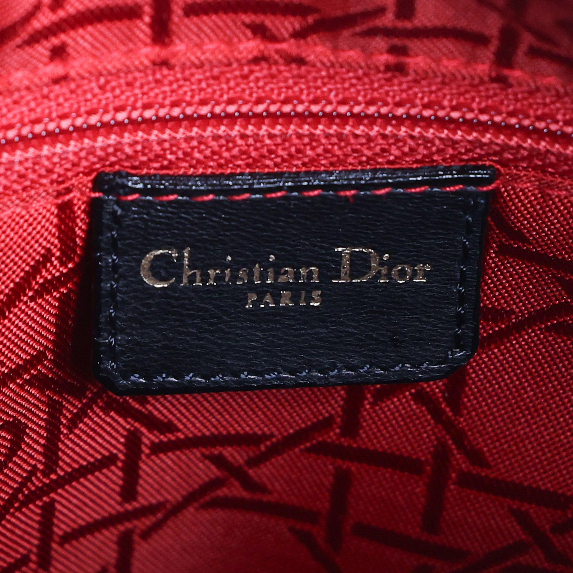 Preowned CHRISTIAN DIOR Lady Dior Cannage Leather Gold Hardware Black Medium | Luxe Again Maison