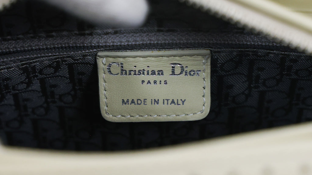 Preloved CHRISTIAN DIOR Lady Dior Cannage Leather Medium Beige | Luxe Again Maison