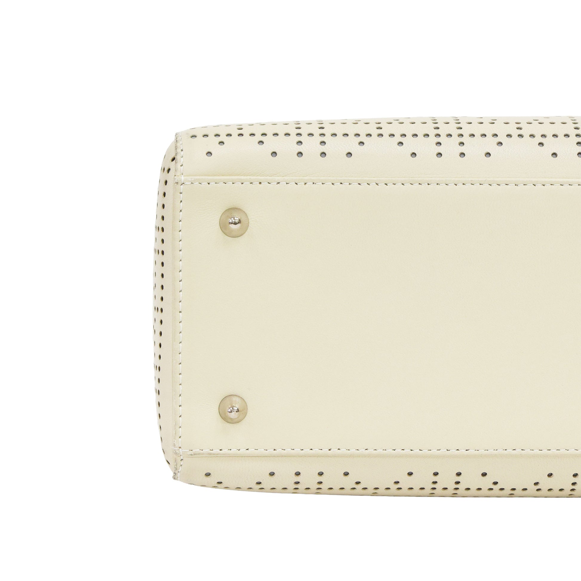 Preloved CHRISTIAN DIOR Lady Dior Cannage Leather Medium Beige | Luxe Again Maison