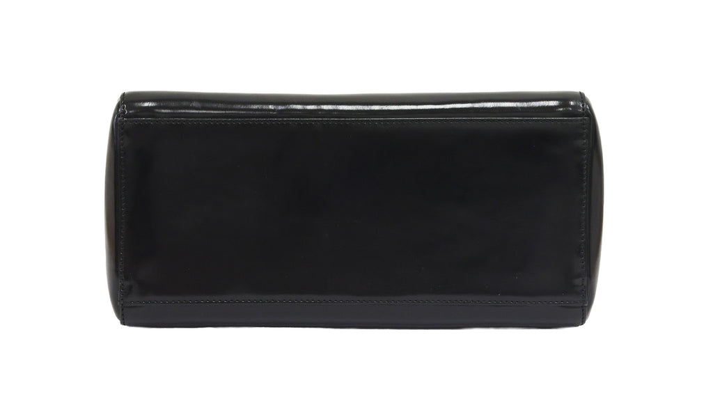Preloved CHRISTIAN DIOR Lady Dior Patent Leather Black Medium Bag | Luxe Again Maison