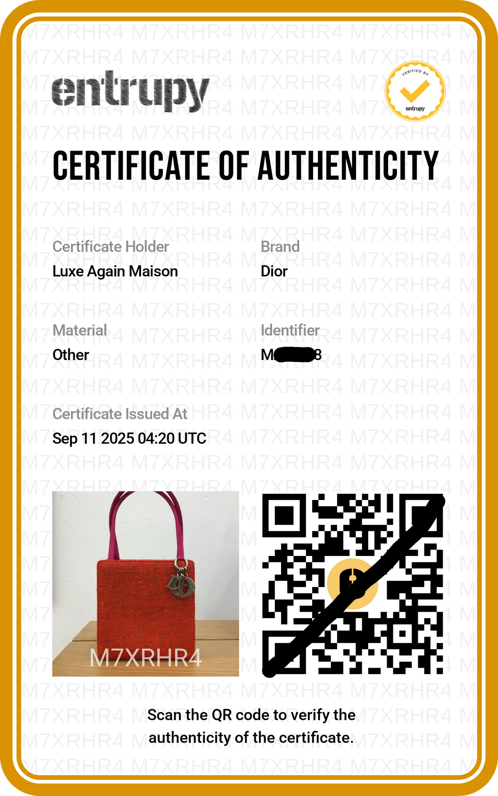 Preloved CHRISTIAN DIOR Lady Dior Tweed Satin Orange Pink Mini Bag | Luxe Again Maison