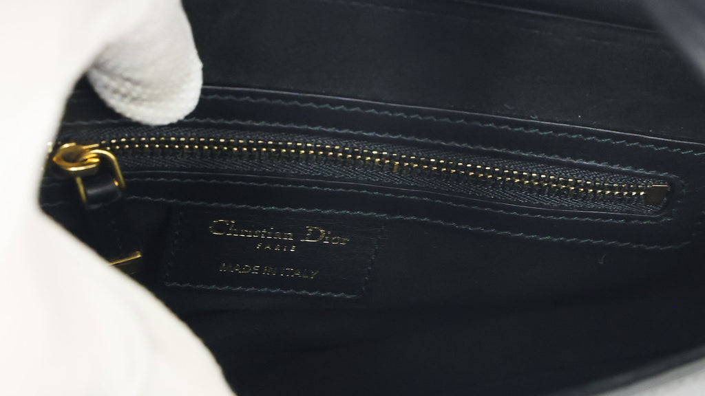 Preloved CHRISTIAN DIOR Saddle Leather Black 2 Way Shoulder Bag | Luxe Again Maison