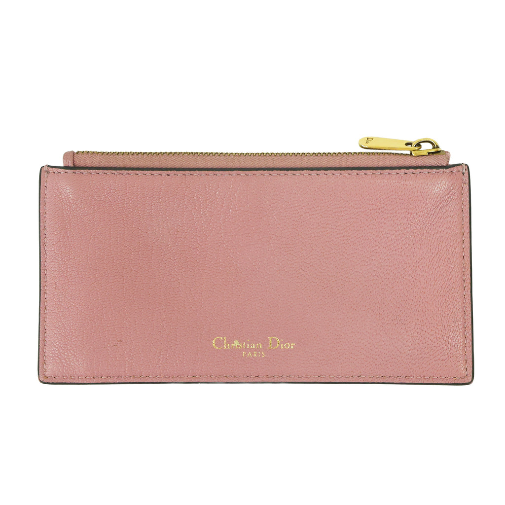 Preloved CHRISTIAN DIOR Saddle Long Leather Chain Wallet Pink | Luxe Again Maison