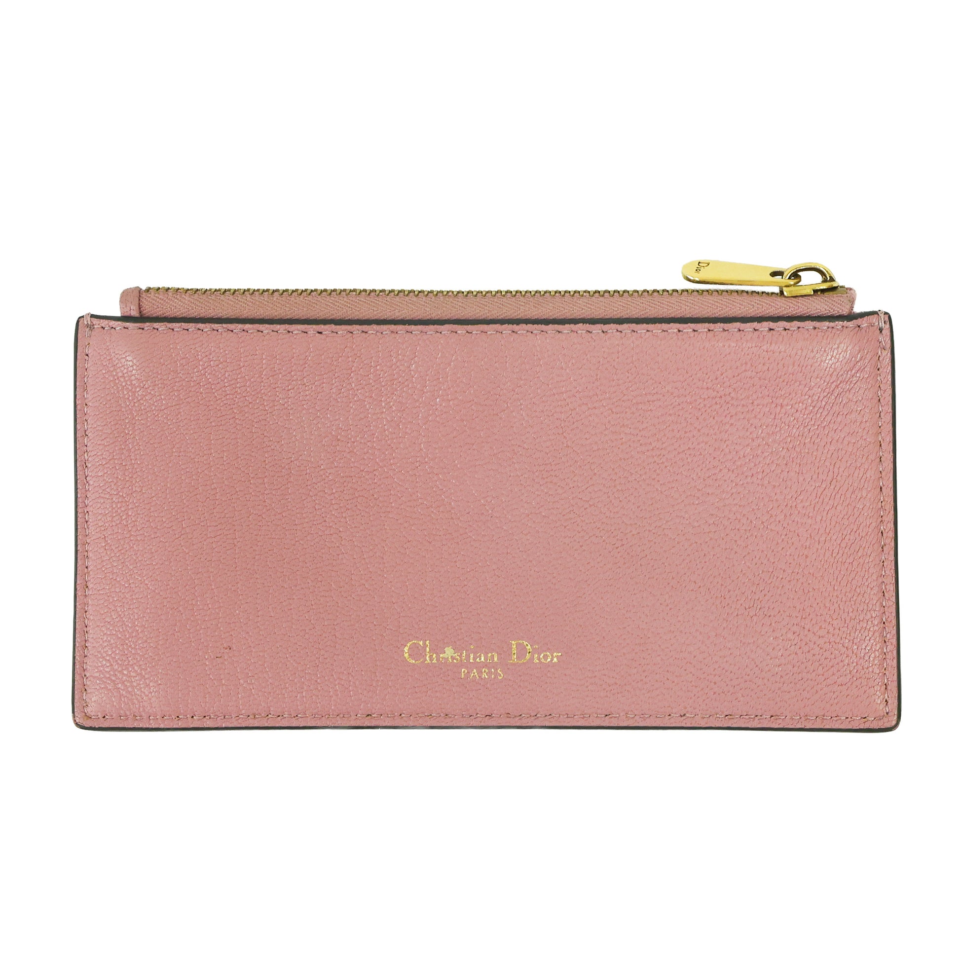 Preloved CHRISTIAN DIOR Saddle Long Leather Chain Wallet Pink | Luxe Again Maison