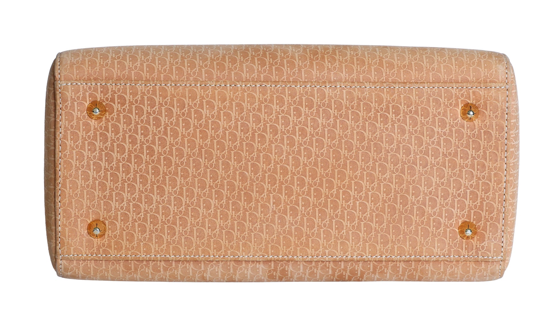 Preloved CHRISTIAN DIOR Trotter Lady Dior 2 Way Suede Yellow Medium | Luxe Again Maison