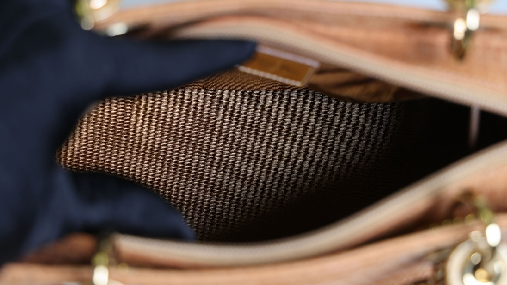 Preloved CHRISTIAN DIOR Trotter Lady Dior 2 Way Suede Yellow Medium | Luxe Again Maison