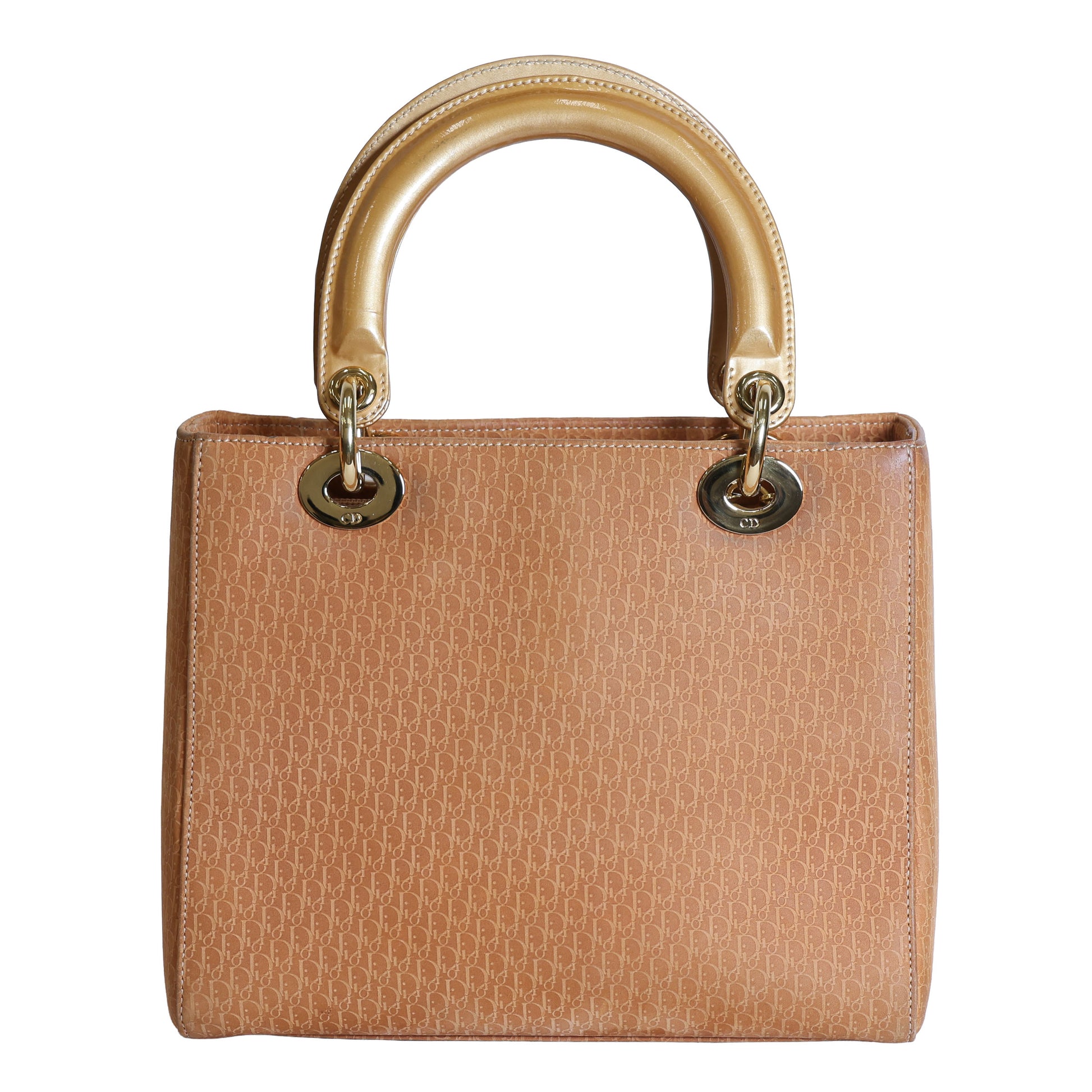 Preloved CHRISTIAN DIOR Trotter Lady Dior 2 Way Suede Yellow Medium | Luxe Again Maison