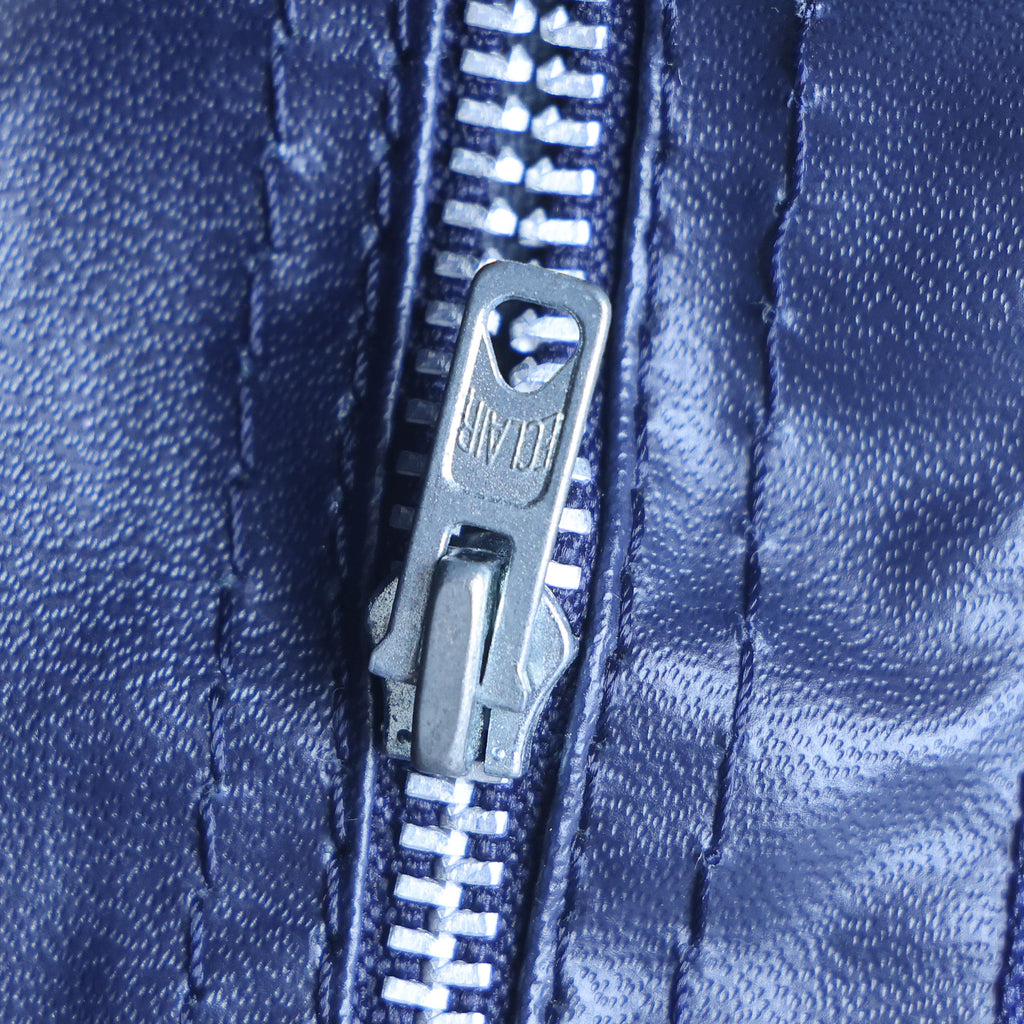 Preloved CHRISTIAN-DIOR Trotter Boston Bag Navy Blue | Luxe Again Maison