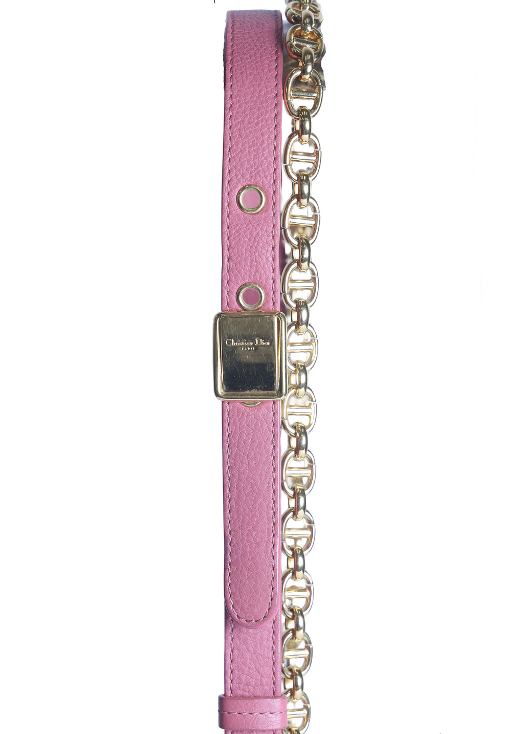 Preloved CHRISTIAN DIOR Caro Micro Leather Pink Shoulder Bag | Luxe Again Maison