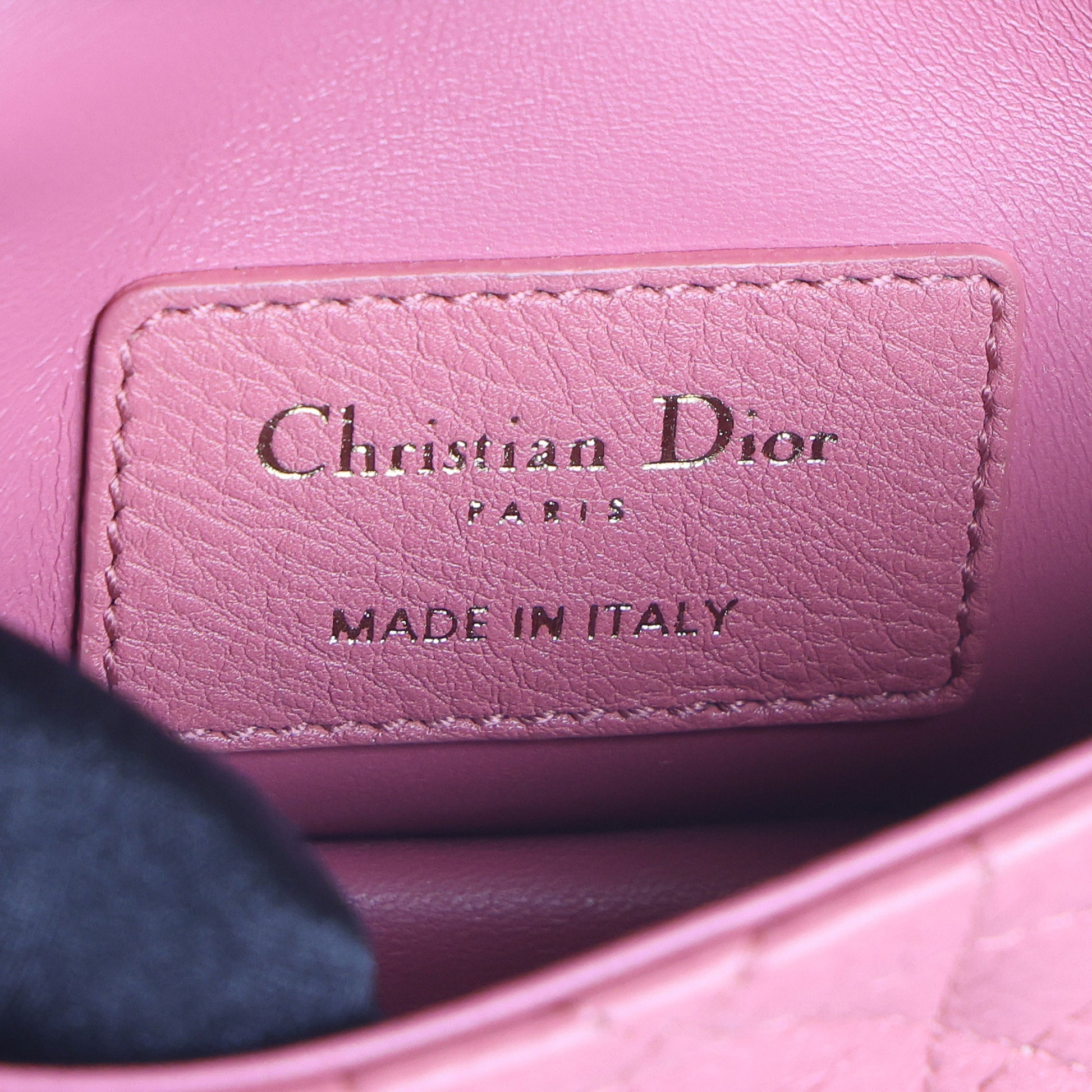 Preloved CHRISTIAN DIOR Caro Micro Leather Pink Shoulder Bag | Luxe Again Maison