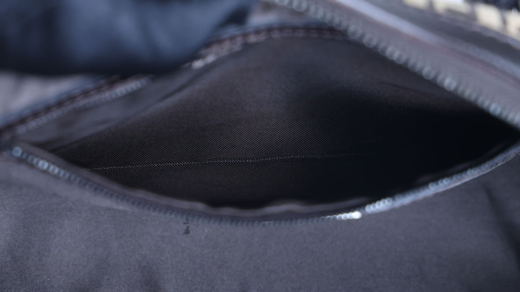 Preloved FENDI 20th Century Zucchino Canvas x Leather Handbag Brown | Luxe Again Maison