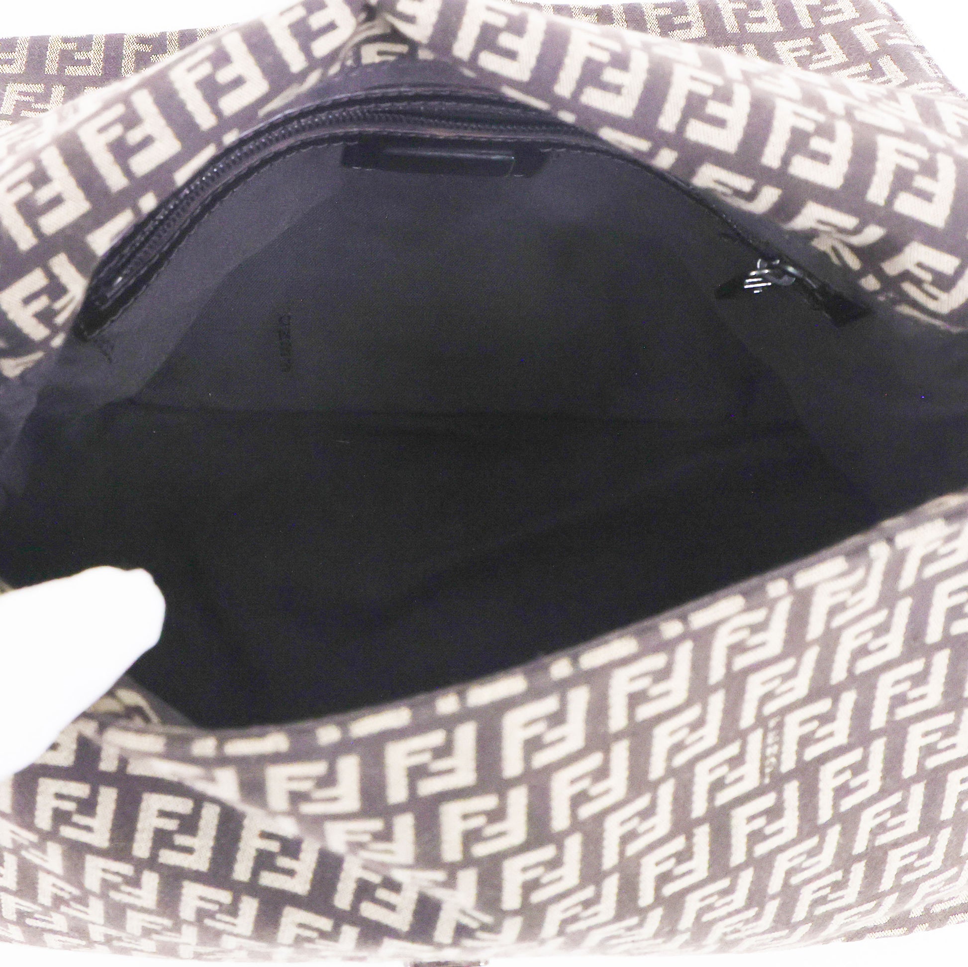 Prreloved FENDI Mamma Baguette Zucchino Canvas Leather Brown Bag | Luxe Again Maison