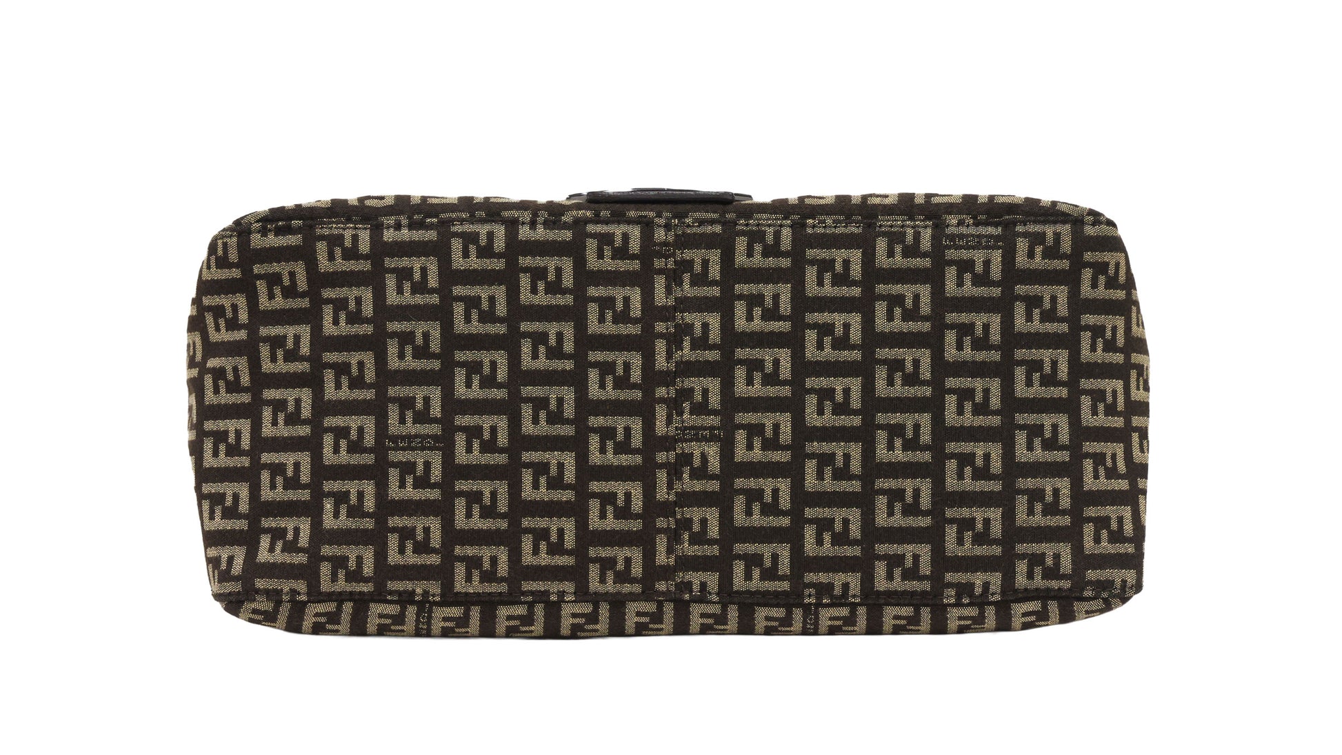 Pre-owned FENDI Mamma Baguette Zucchino Canvas Leather Brown Bag | Luxe Again Maison