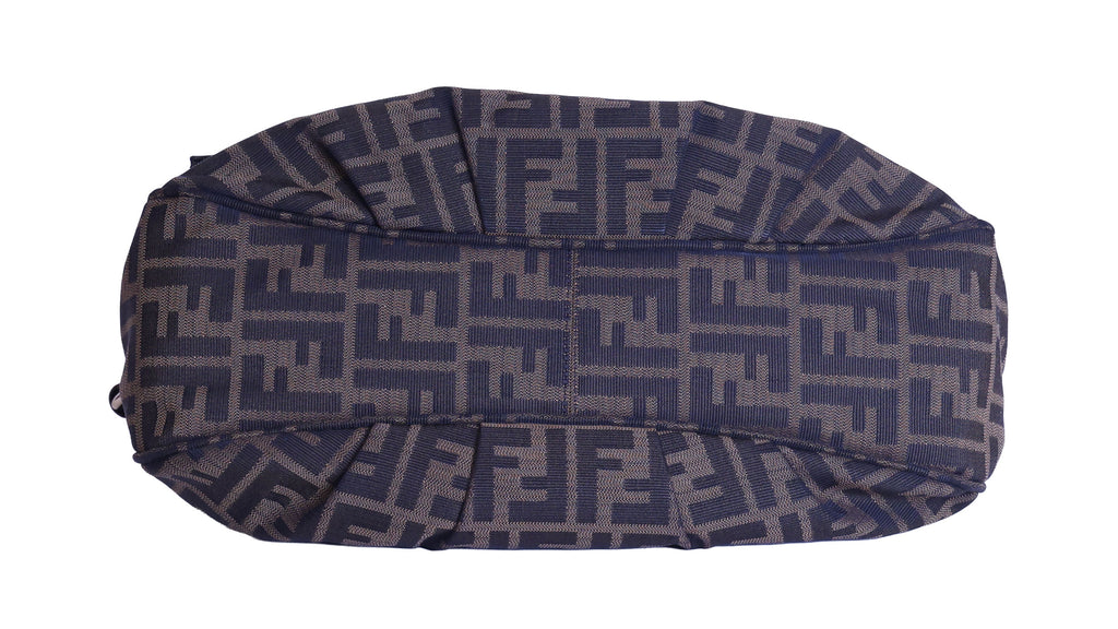 Preloved FENDI Mia Zucca Canvas x Patent Leather Chain Shoulder Bag Brown 8BRXXX | Luxe Again Maison