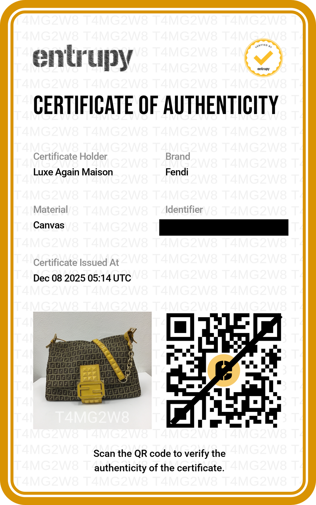 FENDI Yellow / Brown Zucchino Canvas x Leather Large Studded Mama Forever Shoulder Bag