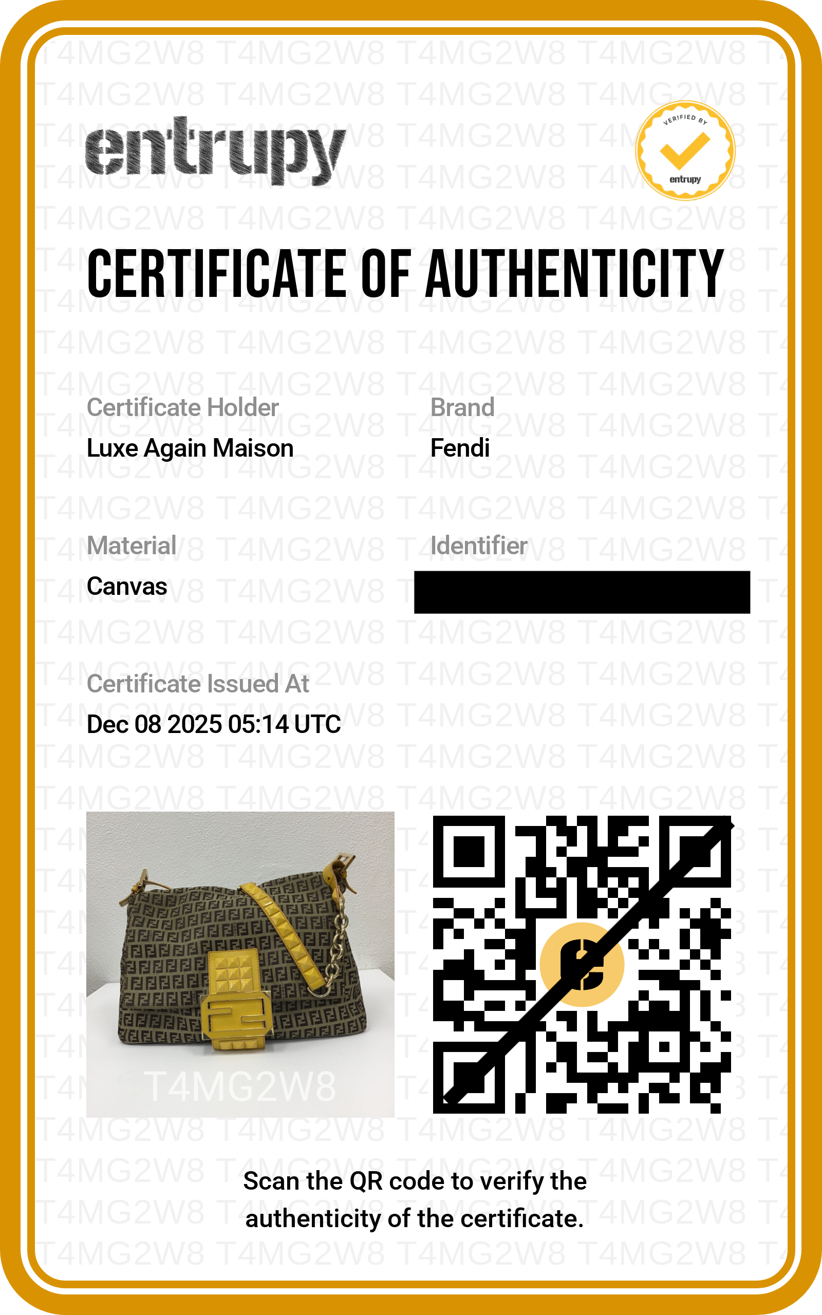 FENDI Yellow / Brown Zucchino Canvas x Leather Large Studded Mama Forever Shoulder Bag