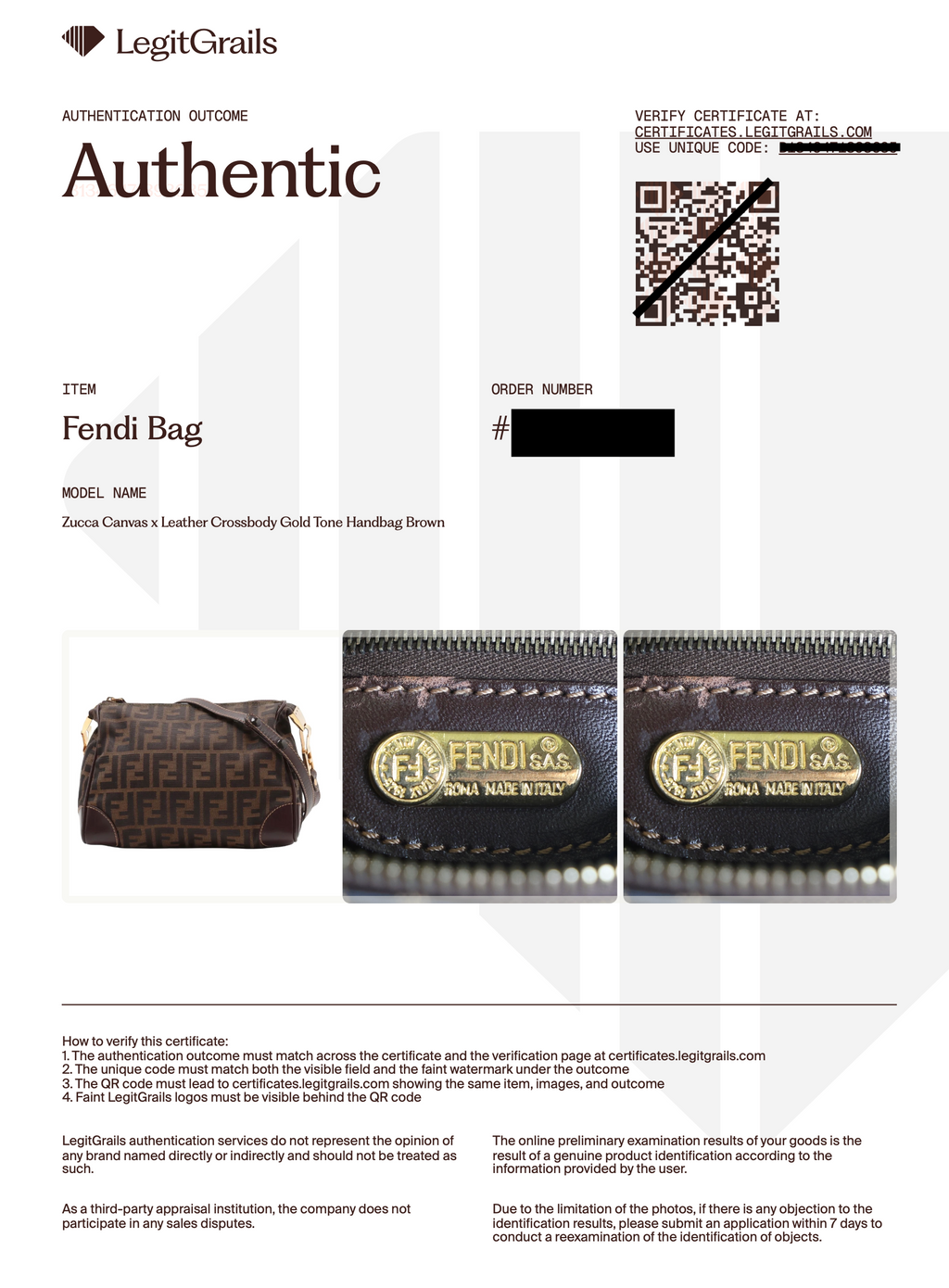 Preloved FENDI Zucca Canvas Leather Crossbody Gold Tone Handbag Brown | Luxe Again Maison