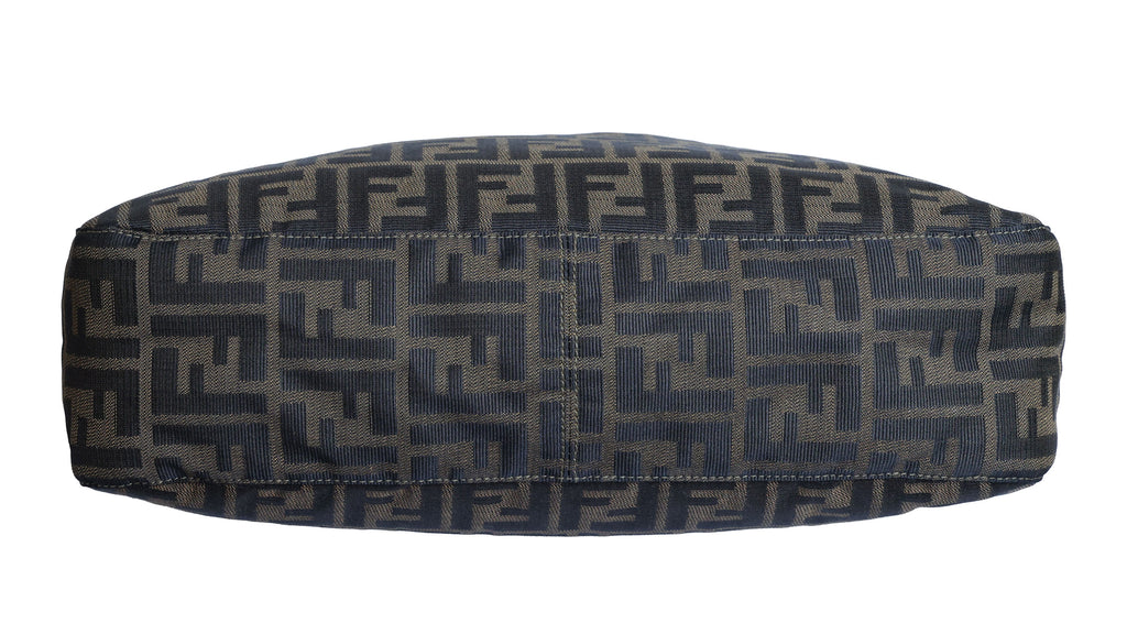 Preloved FENDI Zucca Canvas Leather Shoulder Bag Brown | Luxe Again Maison