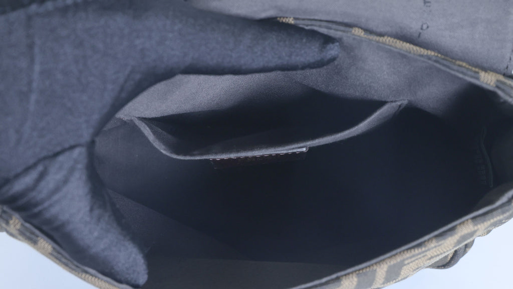 Preloved FENDI Zucca Canvas x Leather Shoulder Bag Brown 8BTXXX | Luxe Again Maison