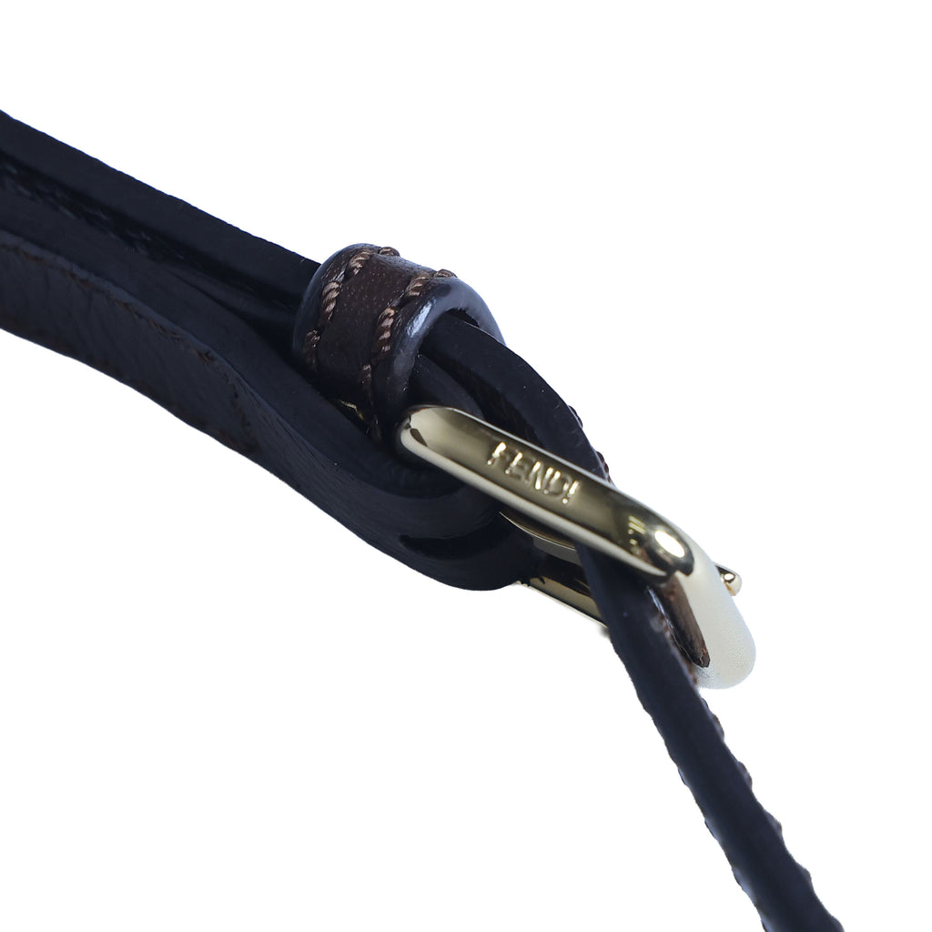 Preloved FENDI Zucca Canvas x Leather Shoulder Bag Brown 8BTXXX | Luxe Again Maison