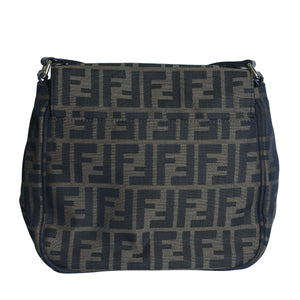 Preloved FENDI Zucca Canvas x Leather Shoulder Bag Brown 8BTXXX | Luxe Again Maison