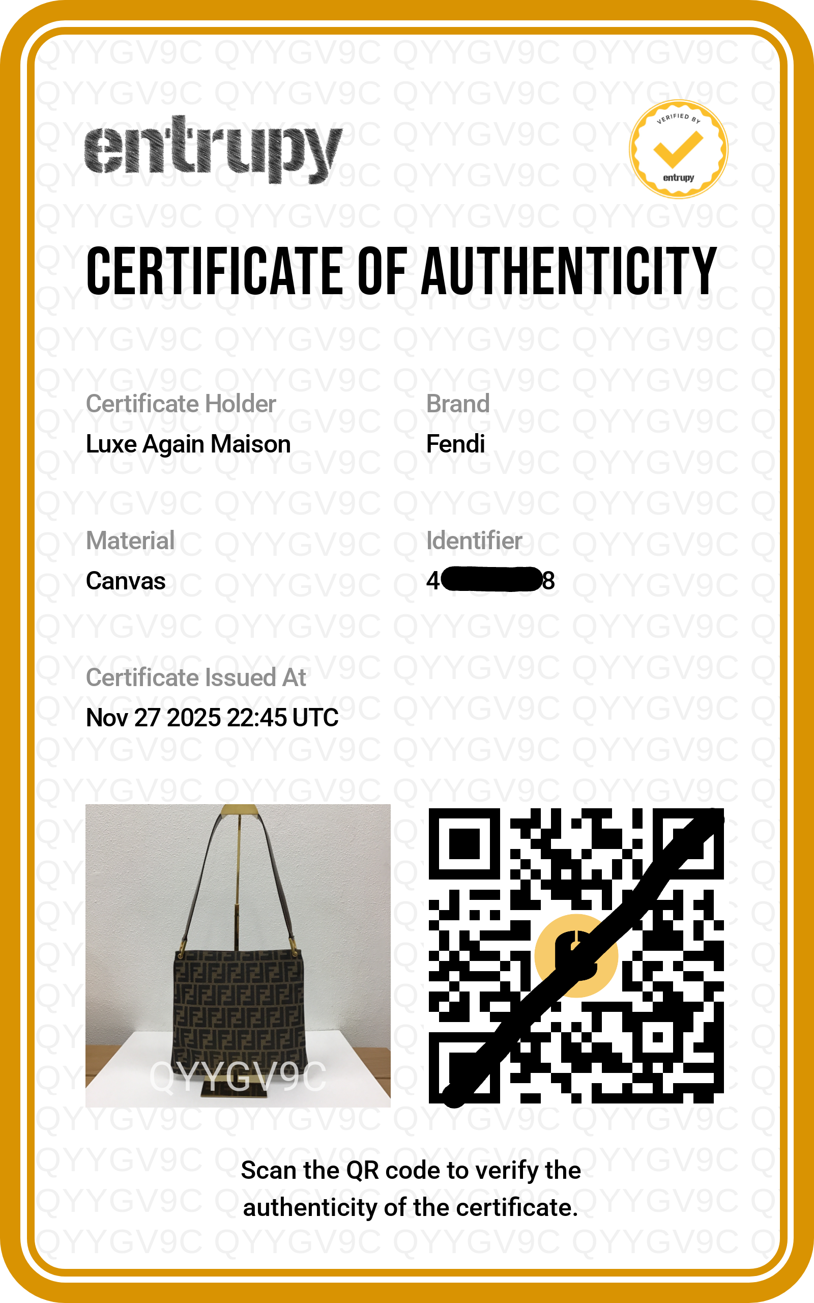 Preloved FENDI Zucca Canvas x Leather Trim Square One Shoulder Bag Brown | Luxe Again Maison