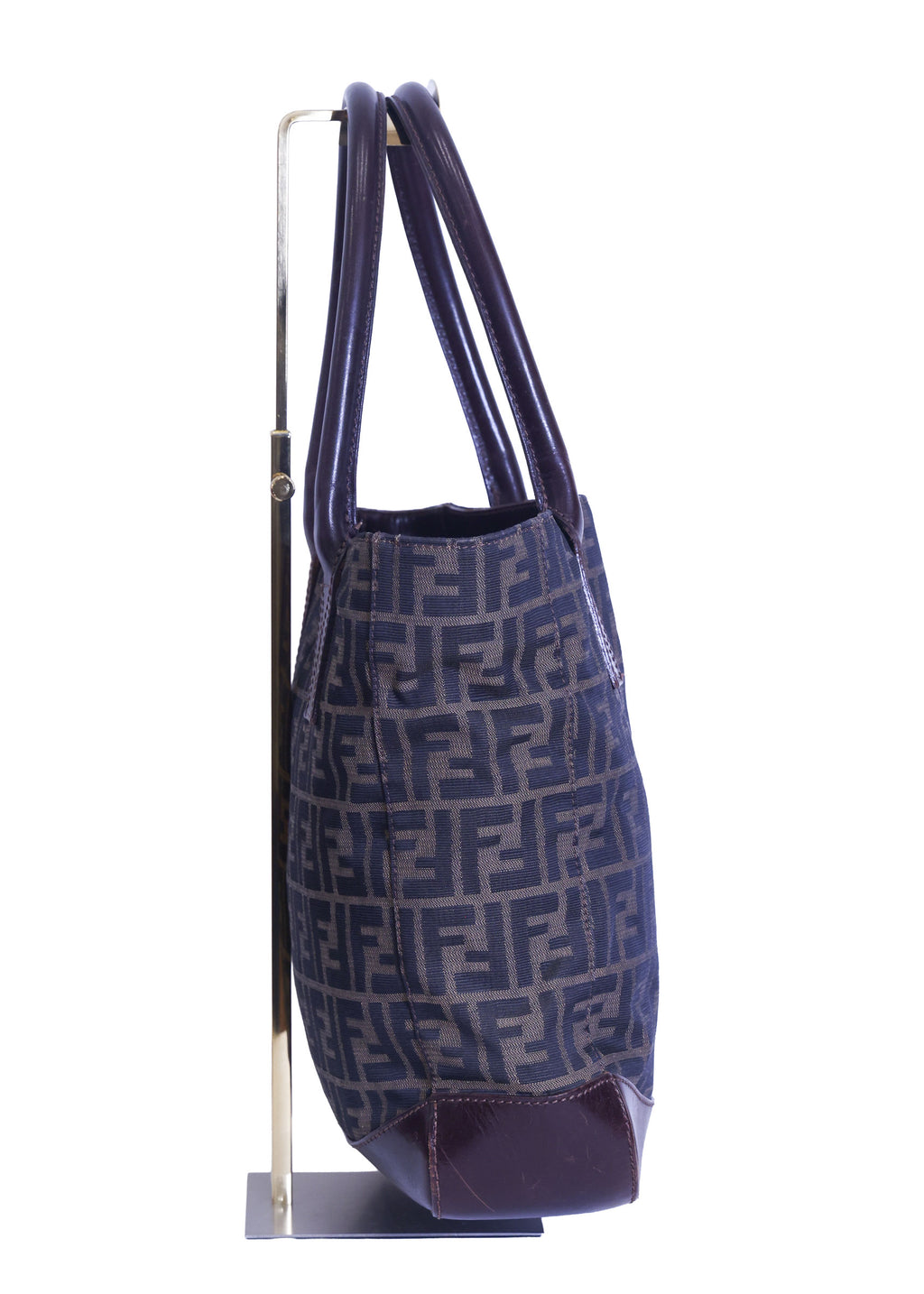 Preloved FENDI Zucca Canvas x Leather Tote Brown | Luxe Again Maison