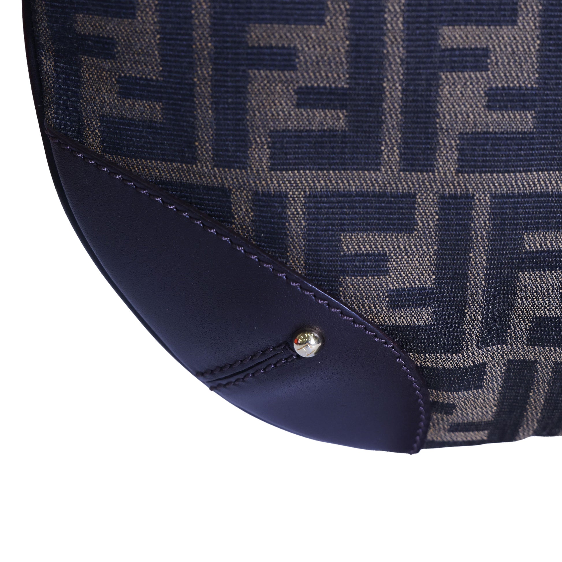 Preloved FENDI Zucca Canvas x Leather Trim One Shoulder Bag Brown | Luxe Again Maison