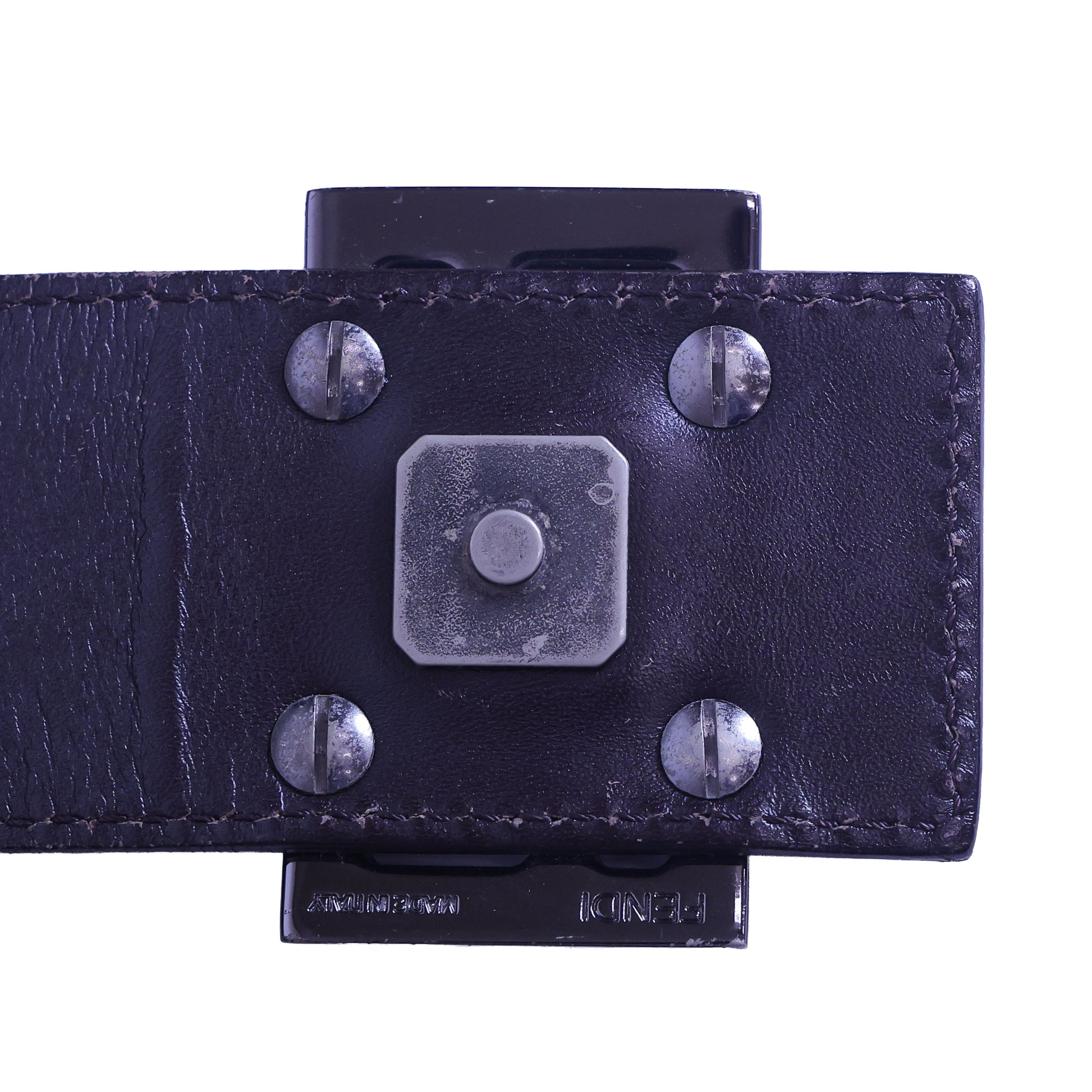 Preloved FENDI Zucchino Canvas x Leather Shoulder Bag Brown | Luxe Again Maison