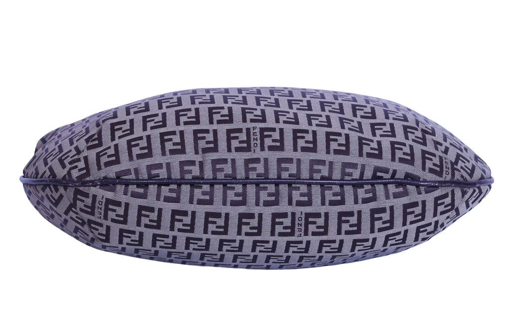 Preloved FENDI Zucchino Canvas x Leather Shoulder Bag Brown | Luxe Again Maison