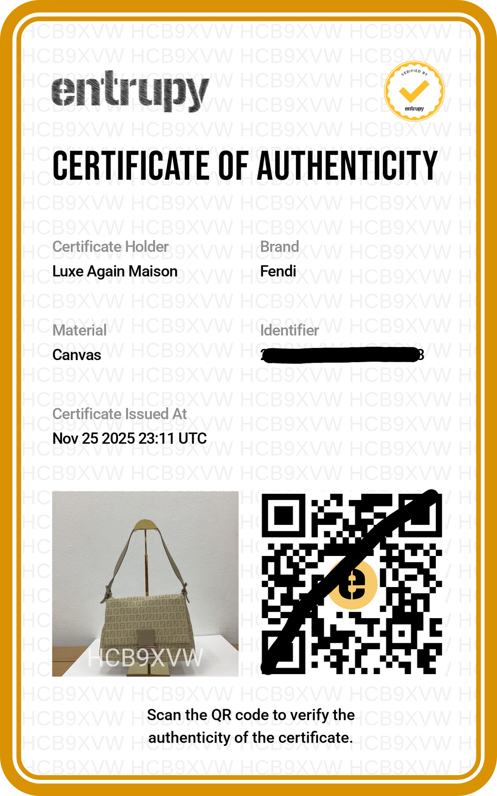 Preloved FENDI Mamma Baguette Zucchino Canvas Leather Beige Bag | Luxe Again Maison