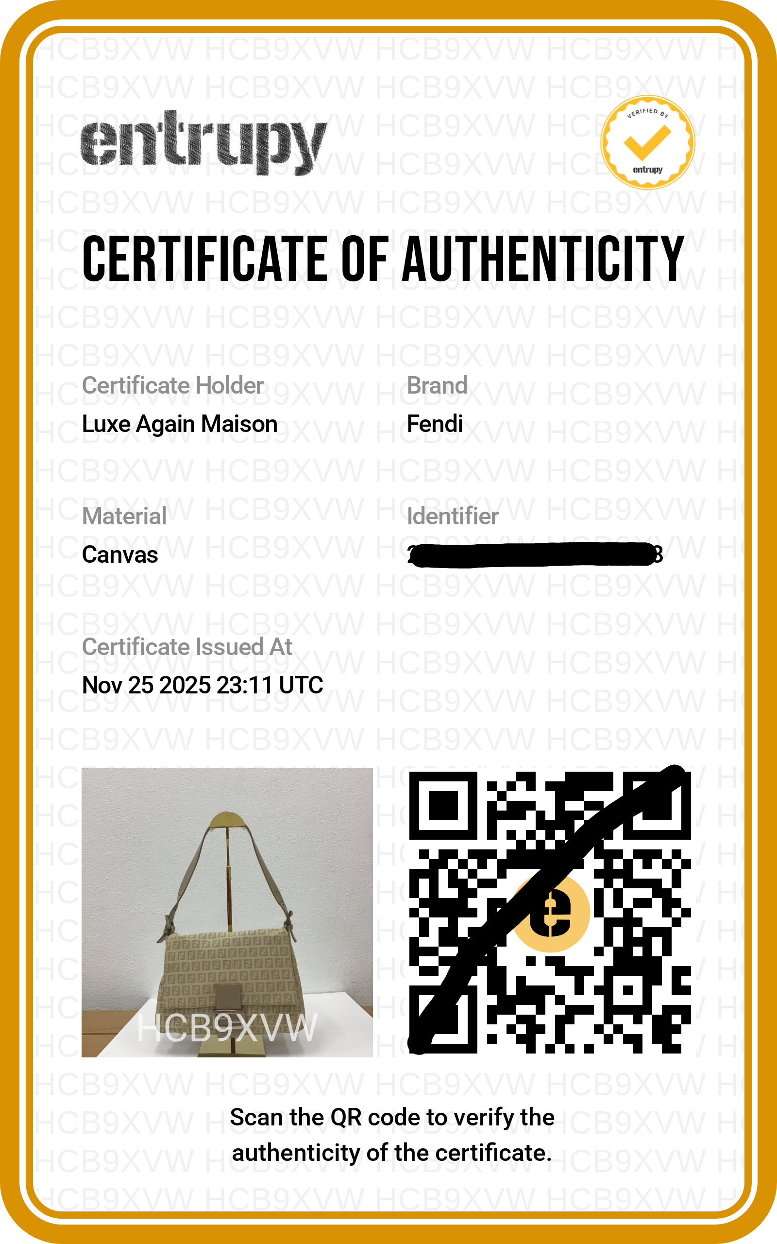 Preloved FENDI Mamma Baguette Zucchino Canvas Leather Beige Bag | Luxe Again Maison